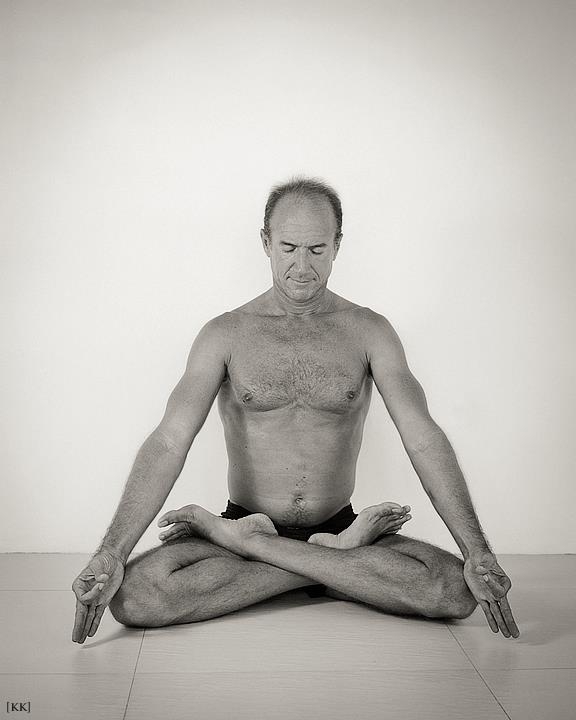 Self Photos / Files - Padmasana-Balck-White